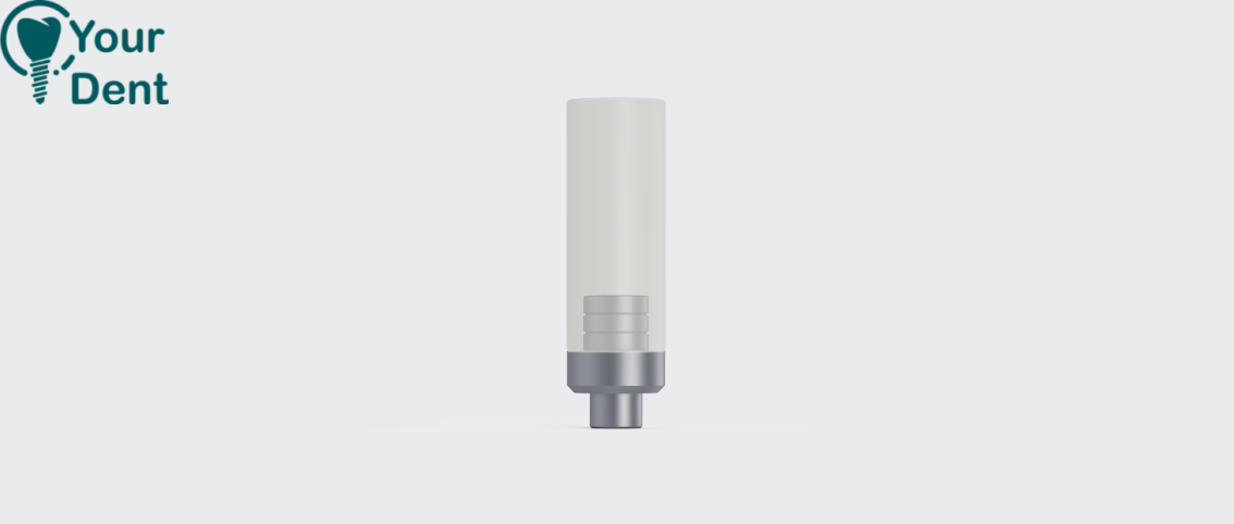 Castable Wide Plastic abutment Titanium Base Round - מבנה פלסטיק ליציקה עם בסיס טיטניום רחב עגול