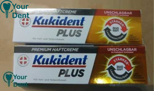 Kukident Plus Denture Adhesive Cream -משחת הדבקה לתותבות