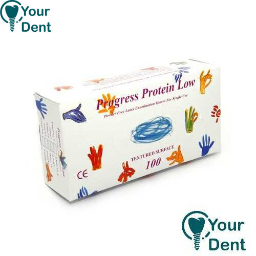 כפפות לטקס פרוגרס ללא טלק - Progress Gloves Powder Free
