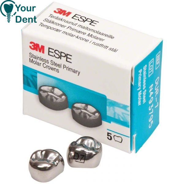 כתרים טרומיים 3M אריזה של 5 יח - Stainless steel Primary Molar Crown