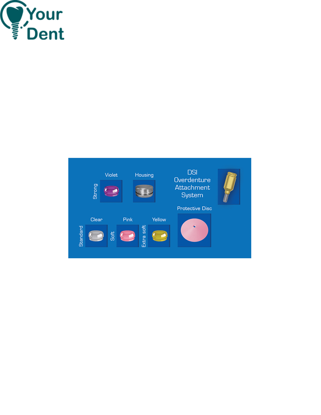 לוקייטור קיט - Straight Loc-In Overdenture Attachment Kit With Silicon Caps