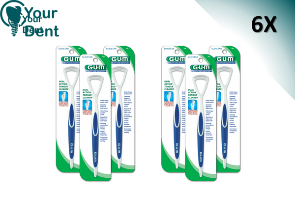 מנקה לשון - Dual Action Tongue Cleaner Brush And Scraper