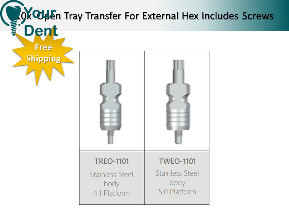 Open Tray Transfer For External Hex - טרנספר פתוח למשושה חיצוני