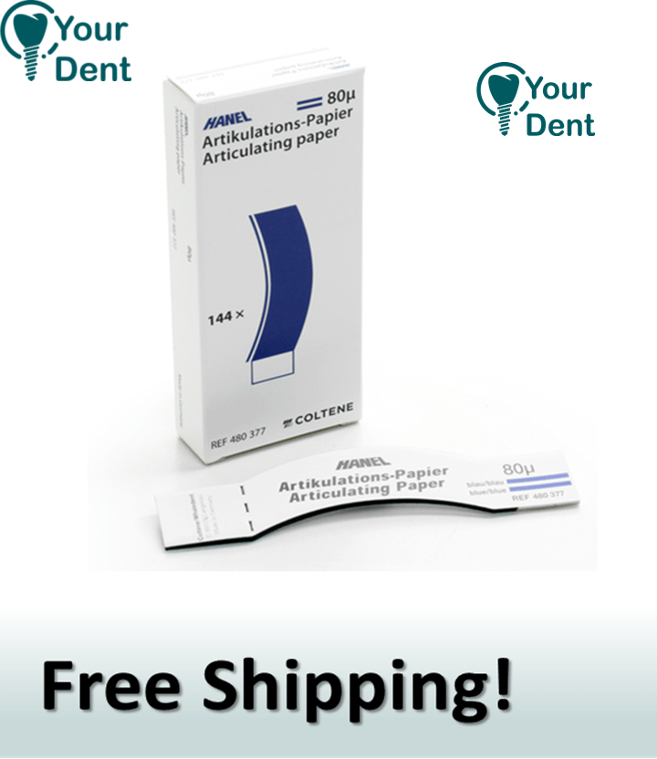 נייר ארטיקולציה חצי פרסה - Articulating Paper 80u C Shaped 144