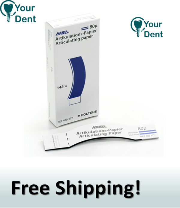נייר ארטיקולציה חצי פרסה - Articulating Paper 80u C Shaped 144