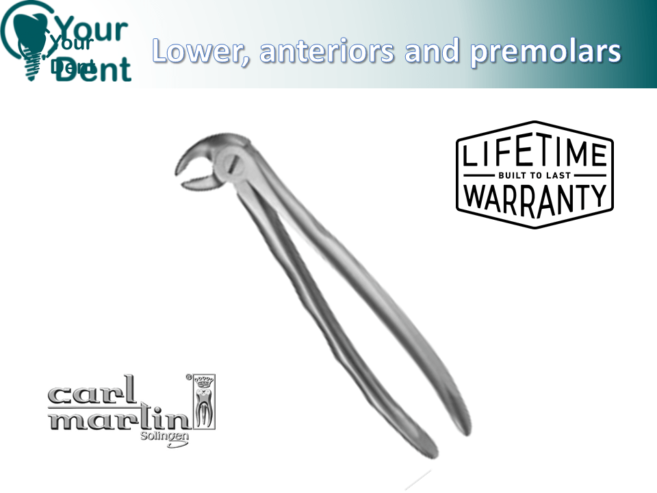 Extractor Lower, Anteriors & Premolars - צבת שיניים תחתונות